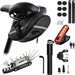 Bicycle Tool Bag ---The bike saddle bag adopted 600D polyester with PU coating, which is water resistant and weather resistant, easy to wipe and clean, also has excellent tear resistance, is very sturdy and durable.
